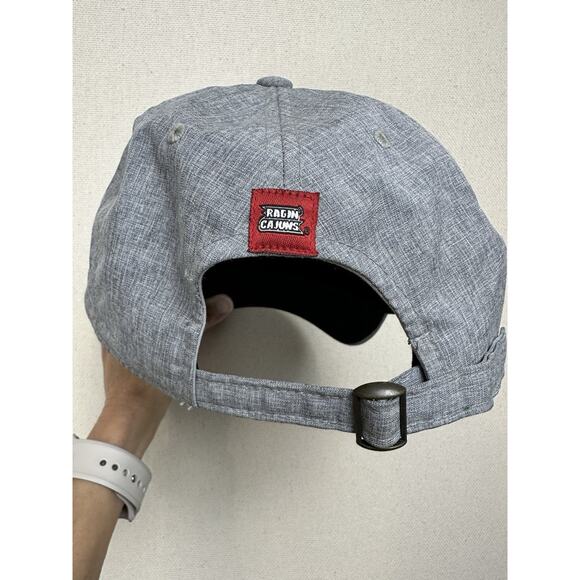 UL Lafayette Louisiana Ragin’ Cajuns Cap Hat Gray NCAA Adjustable College Sports - Picture 3 of 9